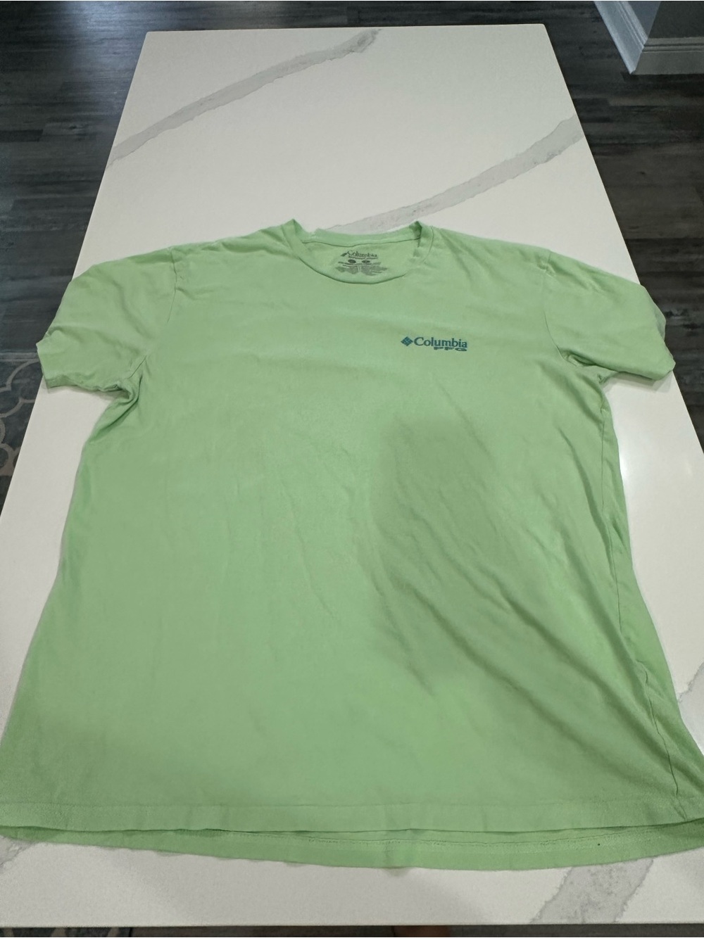 Columbia Light Green Short Sleeve Crew Neck Tee